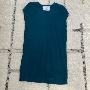 Notperfectlinen Monaco shift dress teal EUC S/M